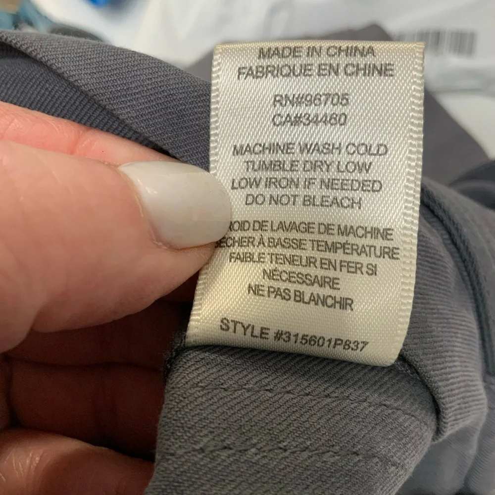 Rebecca‎ Taylor Sz 8 Silk Blend Slate Gray Blue Belted Paperbag Trousers Pants
